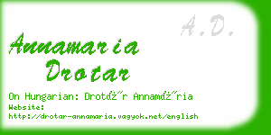 annamaria drotar business card